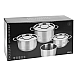 KOOPMAN 170422650 CASSEROLE STAINLESS SET 7PCS