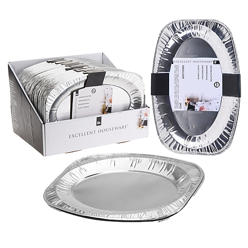 KOOPMAN DV5300050 SERVING PLATTER SET OF 2PCS, ALUMINIUM