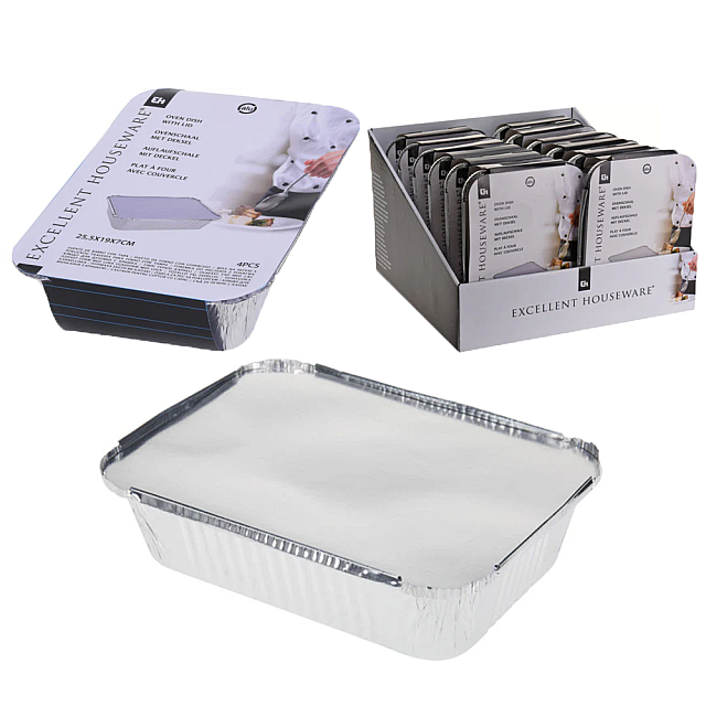 KOOPMAN DV5300100 TRAY ALU WITH CARTON LID SET OF 4P...