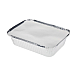 KOOPMAN DV5300100 TRAY ALU WITH CARTON LID SET OF 4PCS, SIZE 255X190X70MM