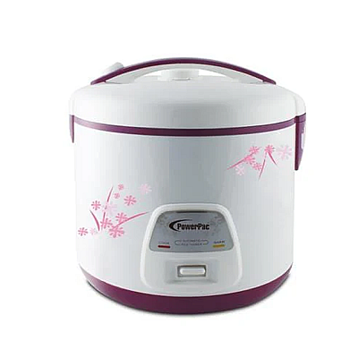 POWERPAC PPRC8112 DELUXE RICE COOKER W/STEAMER 1.2L