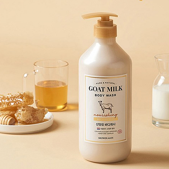 Shower Mate Goat Milk Honey Body Wash 800g Shower