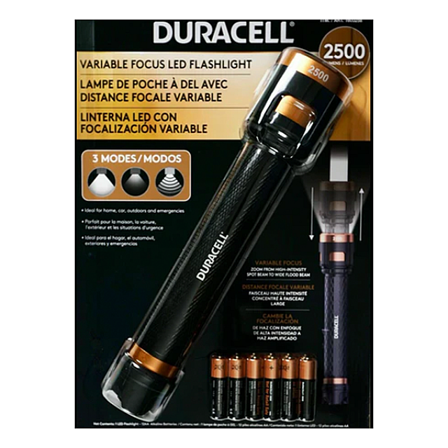 DURACELL LED FLASHLIGHT 2500 LUMENS