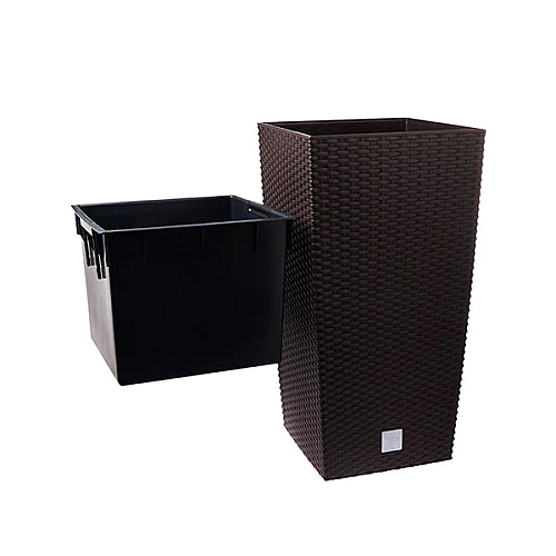 STEVE&LEIF SL-P30223 RATO SQUARE BASKET WEAVE POT (DRTS325-UMBER-440U)