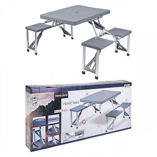 PICNIC TABLE FOLDABLE (TABLE, 855X650X660MM) (CHAIR ,30X27X40CM)