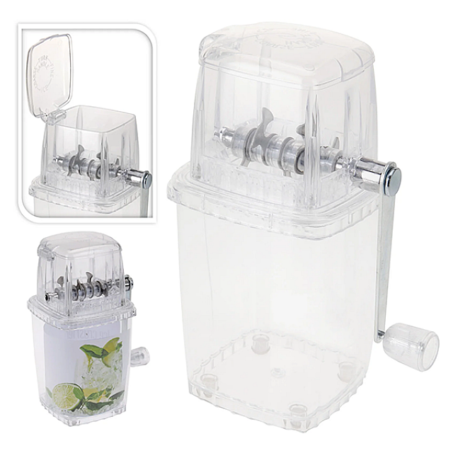ICE CRUSHER PS TRANSPARENT, SIZE 120X120X235MM