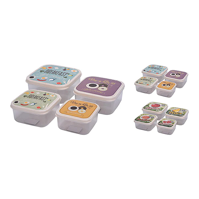 EXCELLENT HOUSEWARE 027100190 STORAGE BOX SET OF 4PC...