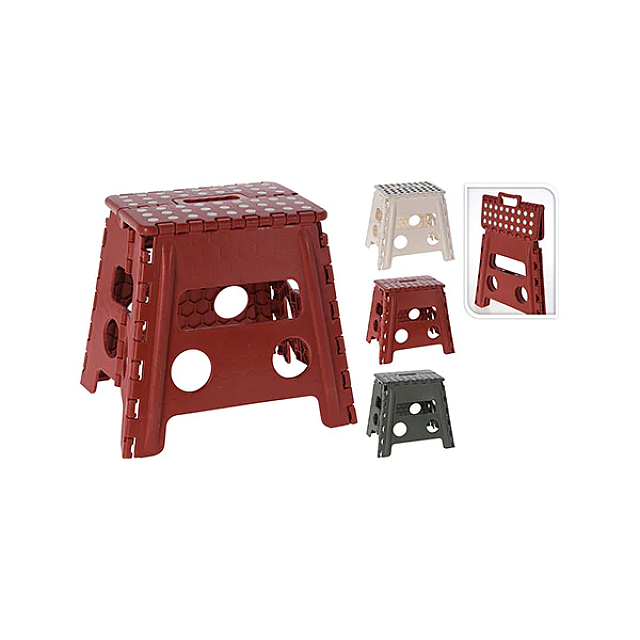 KOOPMAN 529003130 STEP STOOL FOLDABLE 3ASS CLR