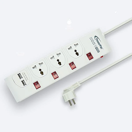 POWERPAC PP733U MULTI EXTENSION SOCKET 3W/USB 3M