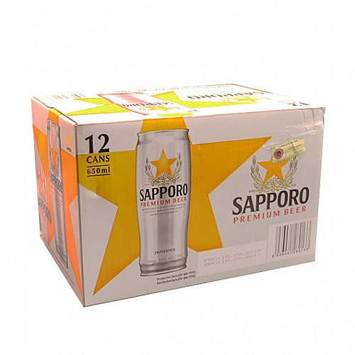 SAPPORO BEER can 12 650ml