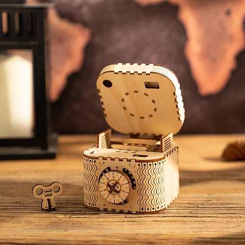 Mechanical Treasure Box 3D Wooden Puzzle