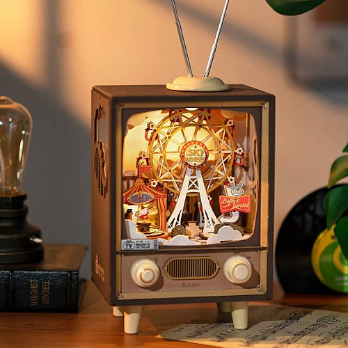 Sunset Carnival Retro TV DIY 3D Puzzle