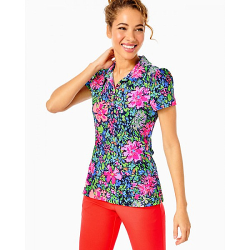 Luxletic Frida Puff Sleeve Polo