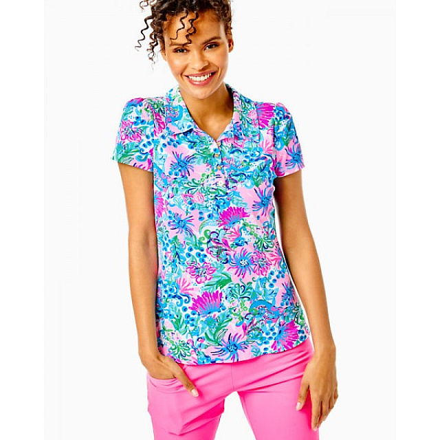 Luxletic Frida Puff Sleeve Polo