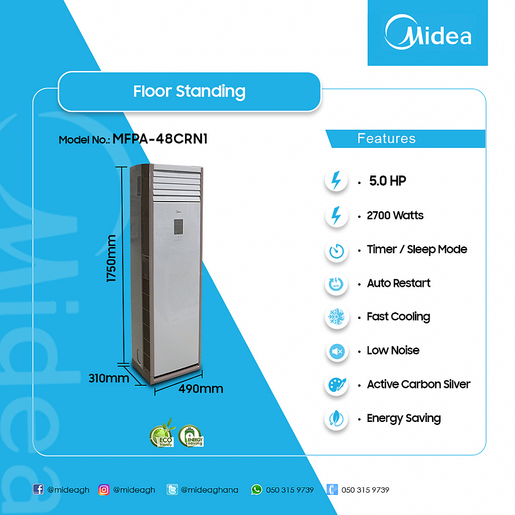 Midea Air Conditioner (Non-inverter ,Floor standing ,5HP)