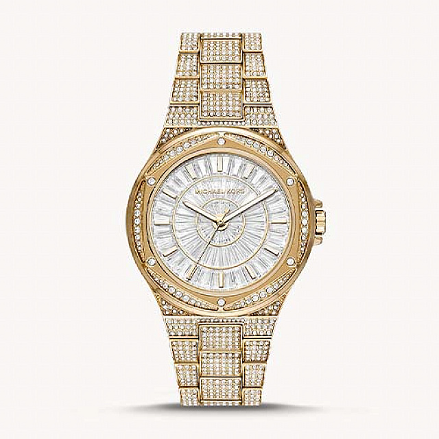 Oversized Lennox Pavé Gold-Tone Watch