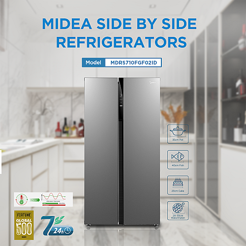 Midea Refrigerator (Inverter,SBS,Net:548L,Gross:L)