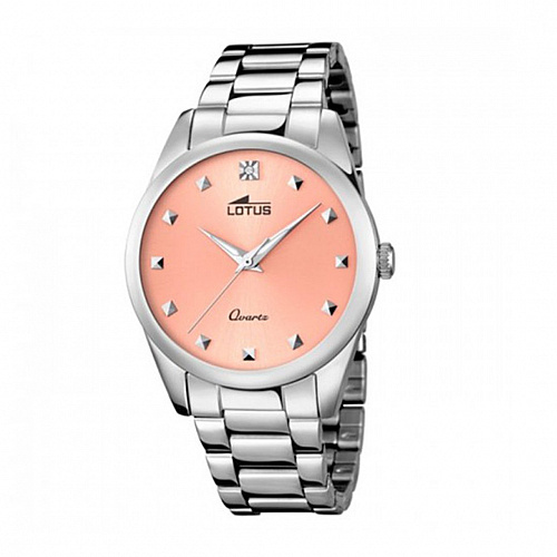 Lotus Women'S Pink Trendy Stainless Steel Watch Bracelet 