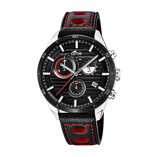 Lotus Men's Watch Chronograph Quartz Watch with Leather Strap