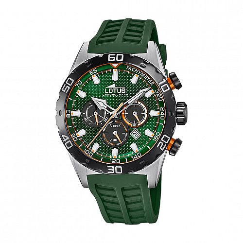 Lotus Collection 18677/2 Watch 43 mm Dark Green Rubber Strap for Men 