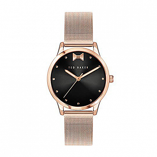 Ted Baker Fitzrovia Bow Women's Stainless Steel Rose-Gold Mesh Band Watch