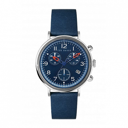 Ted Baker Gents Mimosaa Chrono Blue Leather Watch 