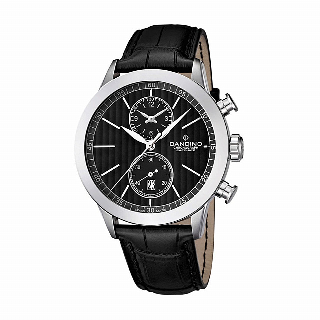Candino Mens Chronograph Quartz Watch with Leather S...