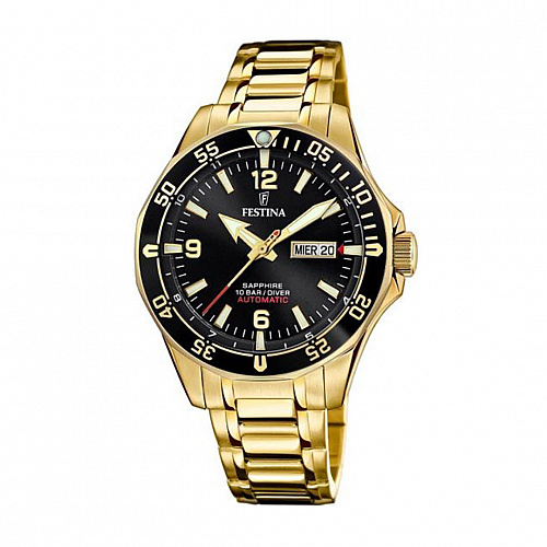 Festina Men'S Black Stainless Steel Watch Bracelet F20479/4