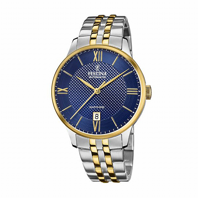 Festina Men'S Blue Automatic Stainless Steel Watch B...