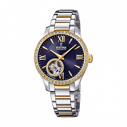 Festina Women'S Blue Automatic Stainless Steel Watch Bracelet F20486/2
