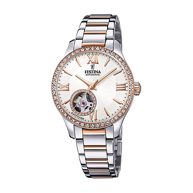 Festina Women'S Silver Automatic Stainless Steel Wat...