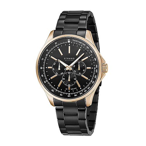 Strand by Obaku woman black bracelet watch