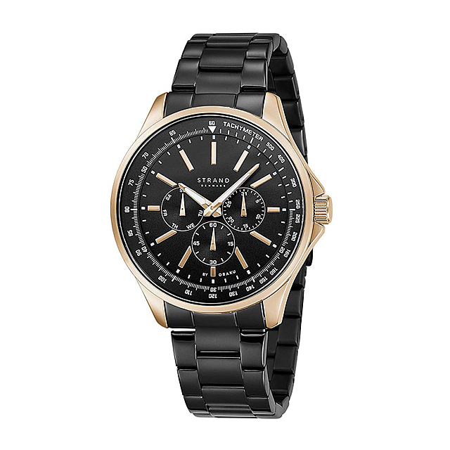 Strand by Obaku woman black bracelet watch