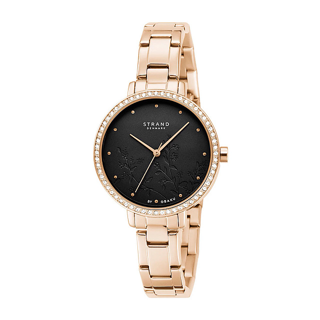 Strand by Obaku woman rose gold bracelet watch