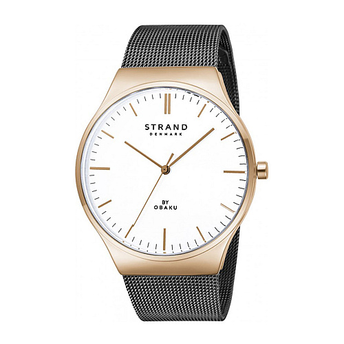 Strand by Obaku man grey mesh watch