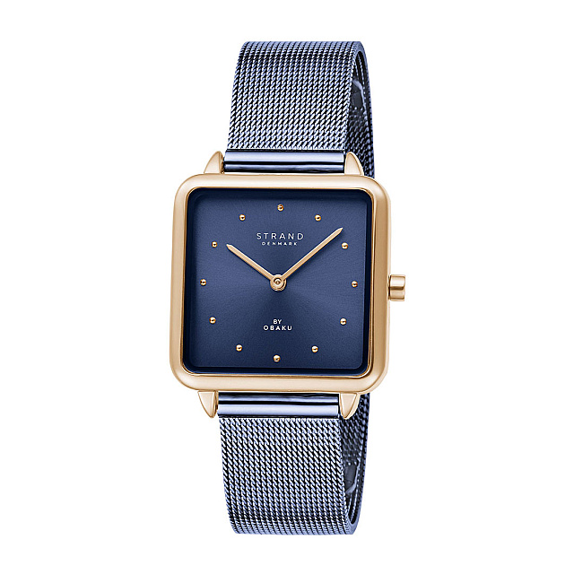 Strand by Obaku woman blue mesh watch