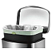 6L Step Bin Brushed Finger Print Proof Stainless Steel - Silver