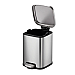 12L Square Step Bin - Silver